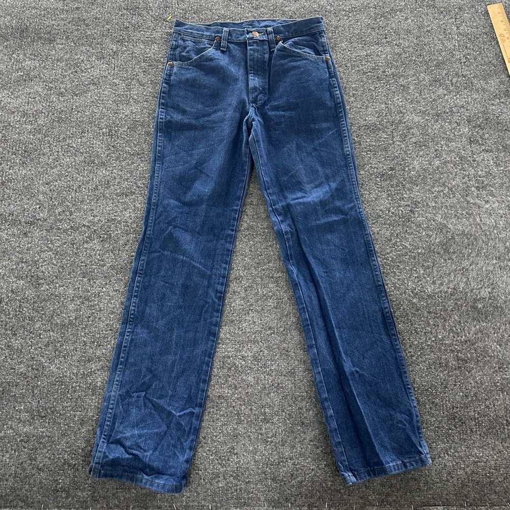 Wrangler Jeans Mens Size 29x32 Blue Cowboy Cut Slim Fit Straight Leg 936PWD